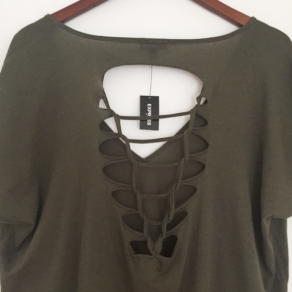 Express Tops - Express One Eleven Slash Back T-shirt NWT